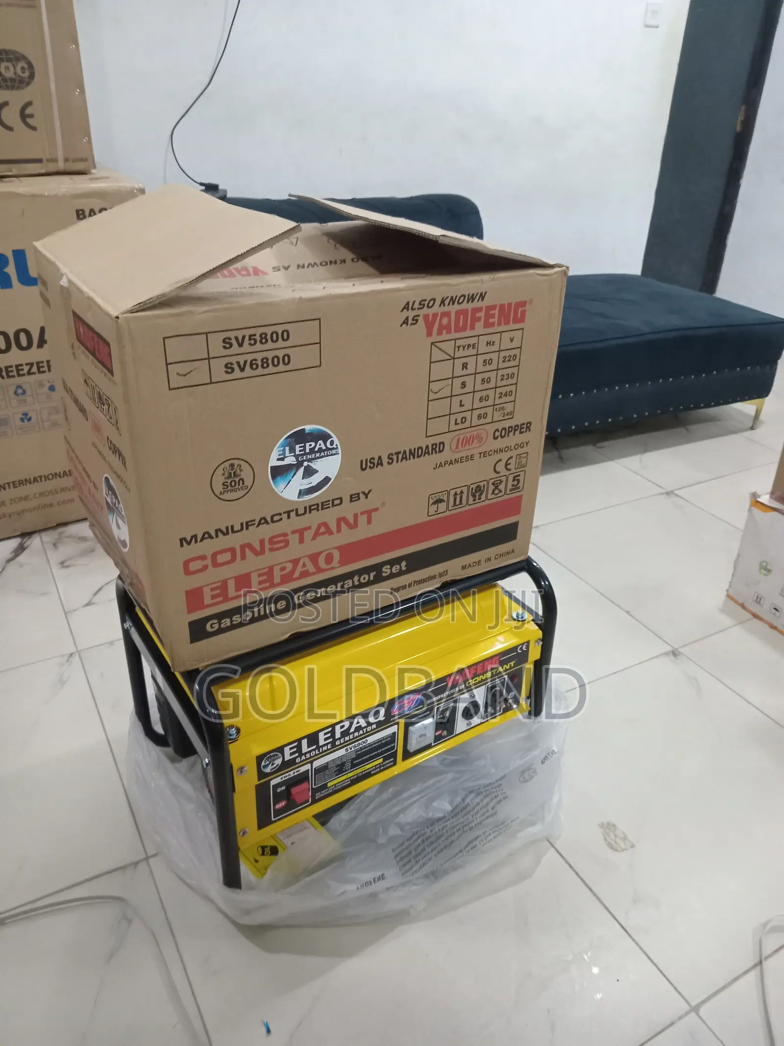 Elepaq Constant Sv6800 Generator for Reliable Power