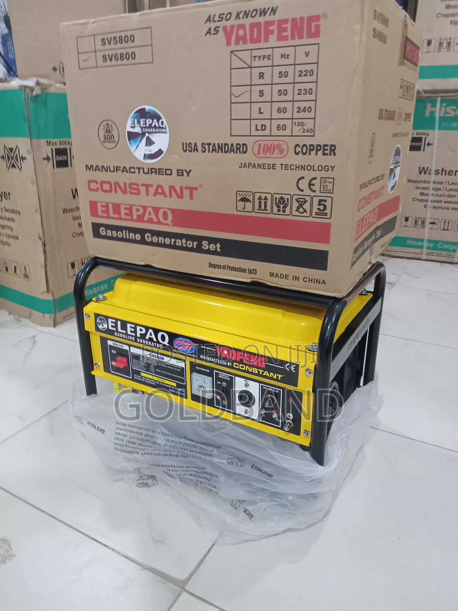 Elepaq Constant Sv6800 Manual Generator for Everyday Use