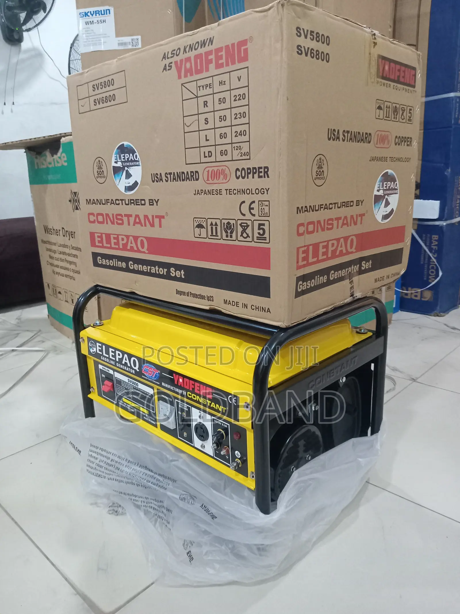 Elepaq Sv6800 4.5kva Generator for Shops Offices