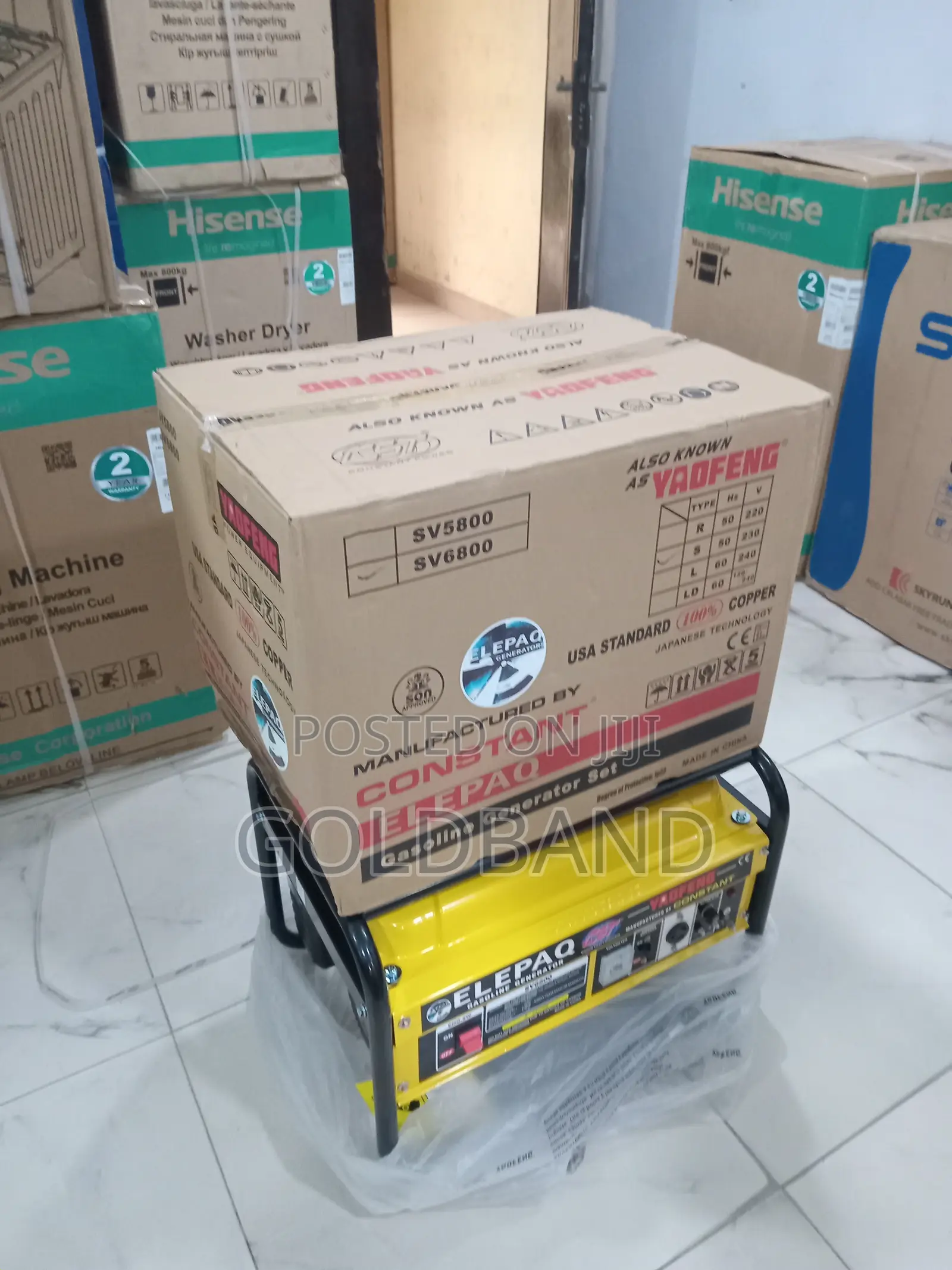 Efficient Elepaq Constant Sv6800 Petrol Generator