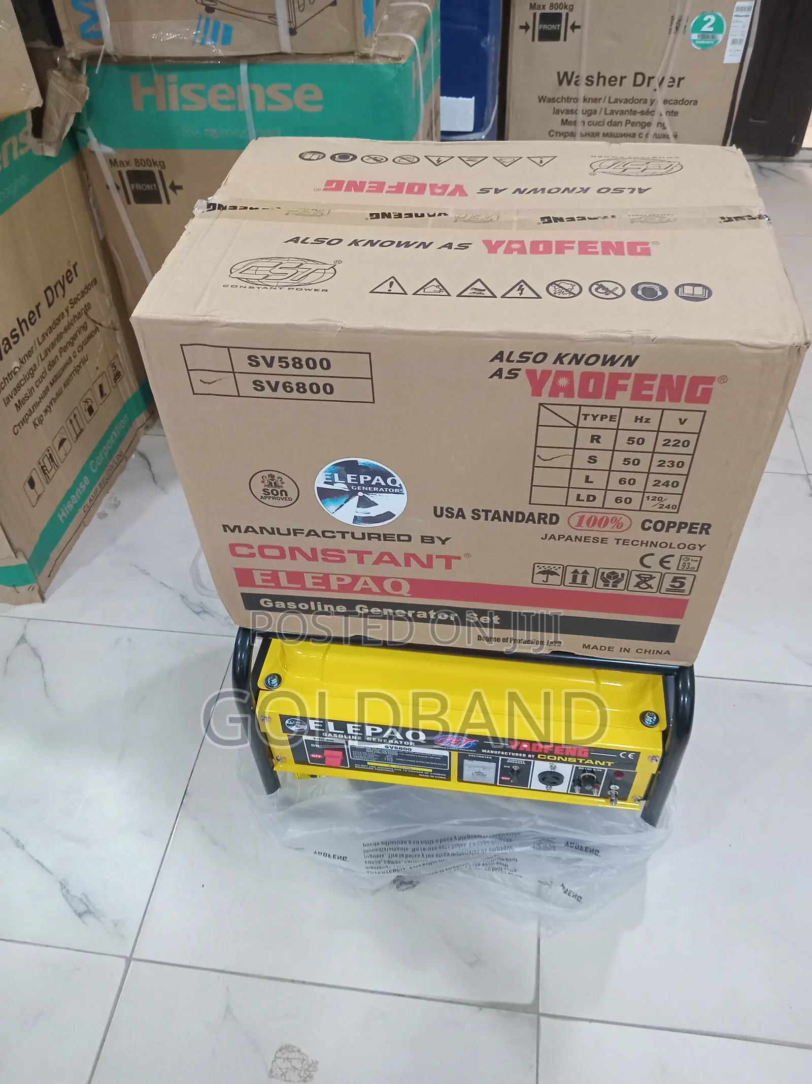 Efficient Elepaq Constant Sv6800 Petrol Generator
