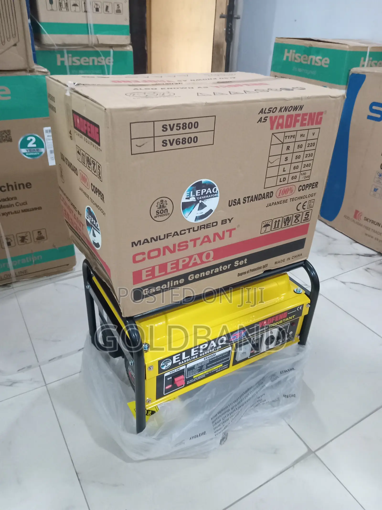 Elepaq Sv6800 4.5kva Rugged Manual Generator