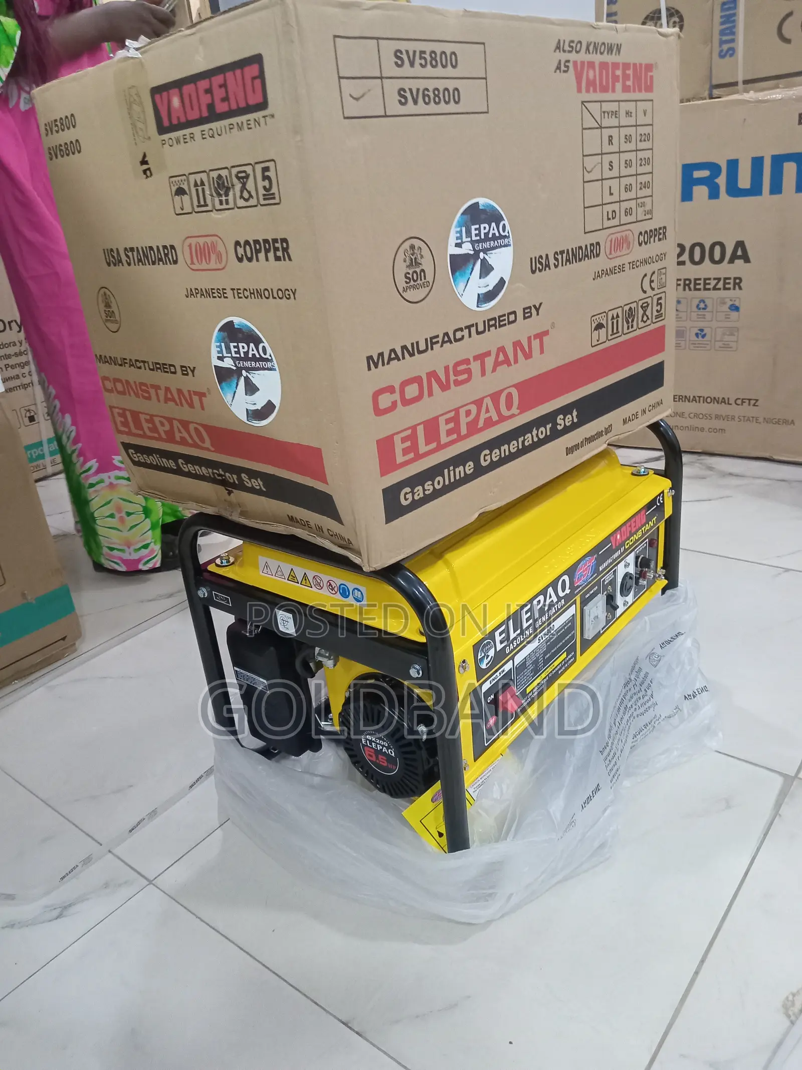 Elepaq Constant Sv6800 Generator With Stable Power Output