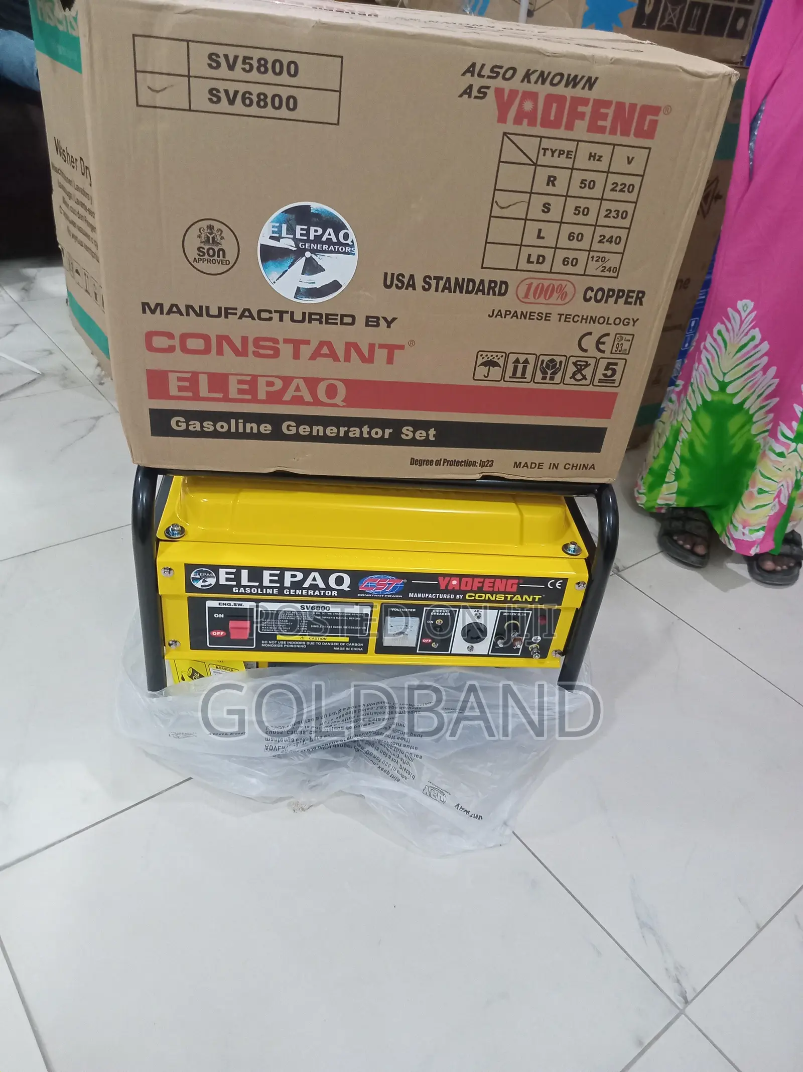 Elepaq Constant Sv6800 Generator With Stable Power Output