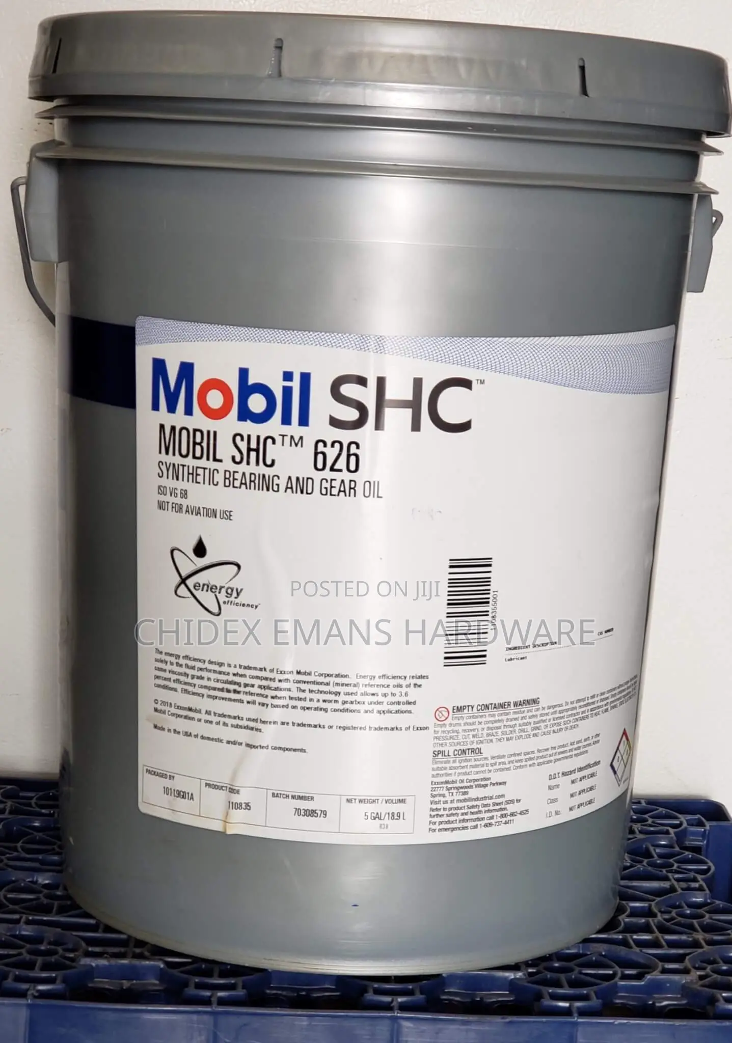 Mobil SHC 626 Synthetic Bearing and Gear Oil.