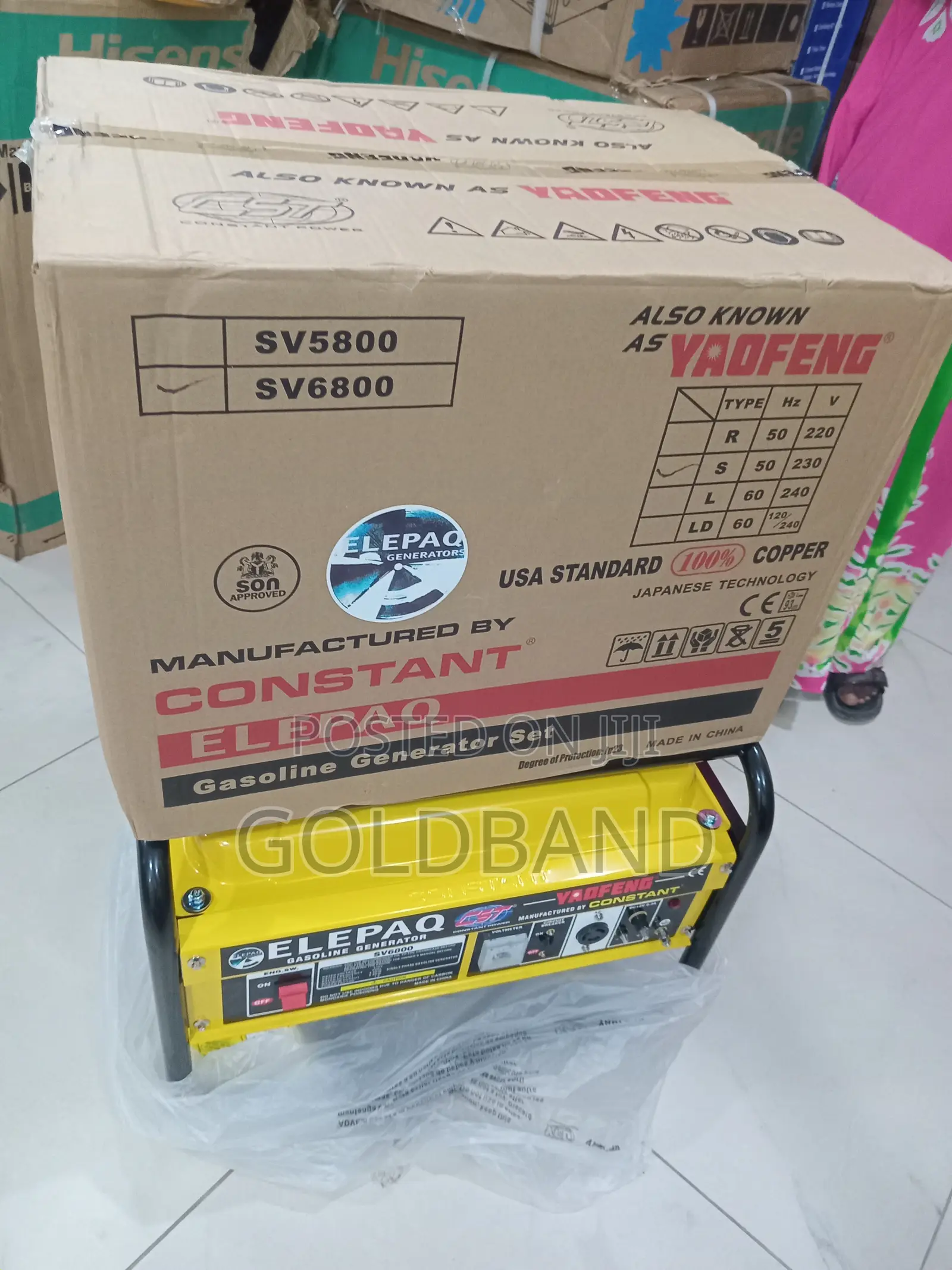 Elepaq Sv6800 4.5kva Generator for Small Businesses