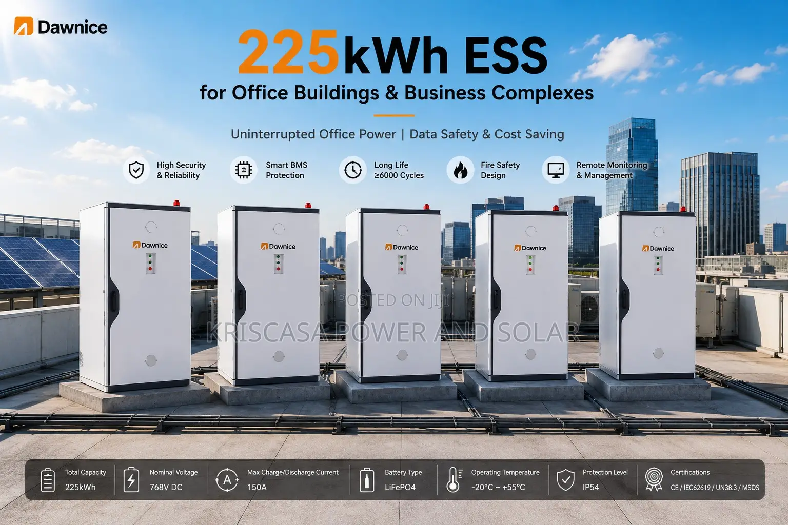 Scalable Dawnice 225kwh Ess Storage System