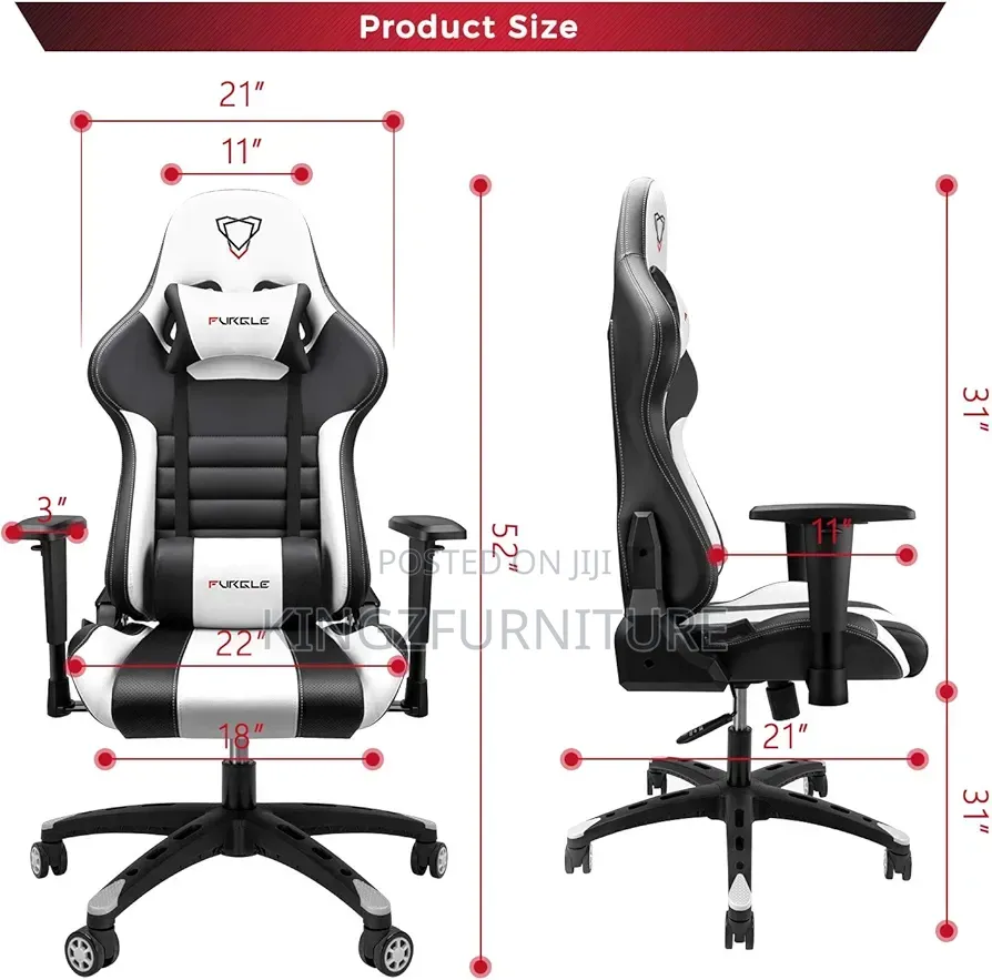 Ergonomic Gaming Chair Series , Black and White