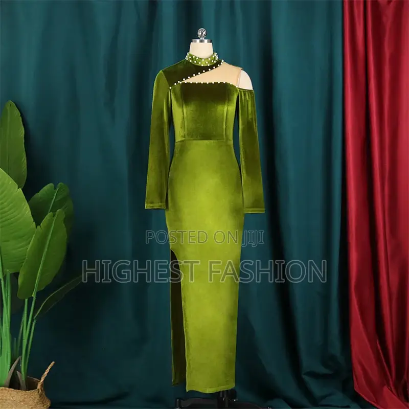 African Velvet Bodycon Gown