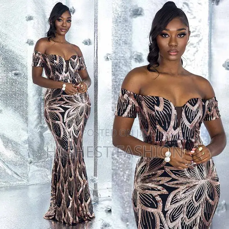 African Velvet Bodycon Gown