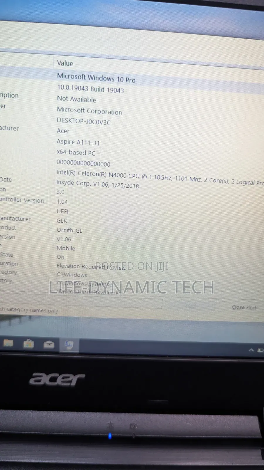 Laptop Acer Aspire 1 A114-31 2GB Intel Pentium SSD 32GB