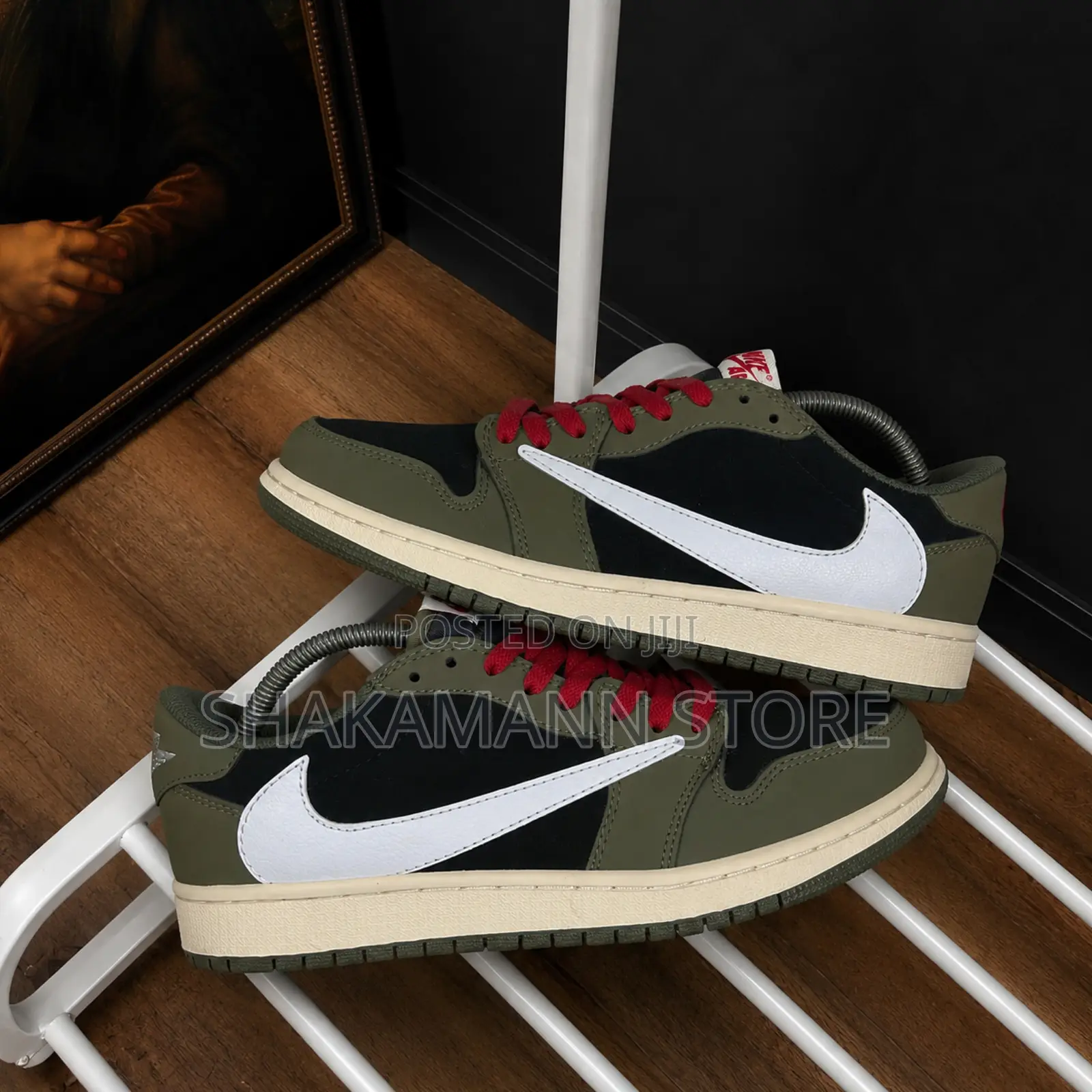 Original Travis Scott X Jordan 1 Low Black Olive