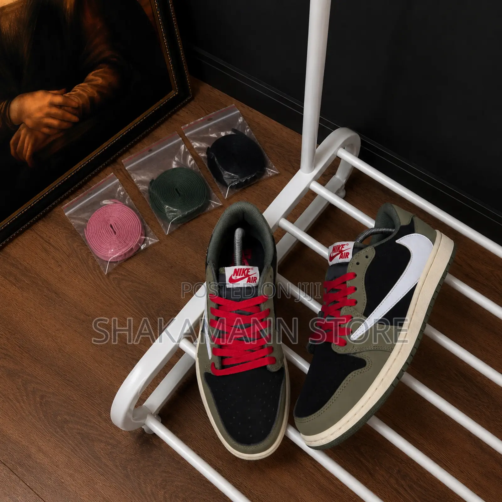 Original Travis Scott X Jordan 1 Low Black Olive