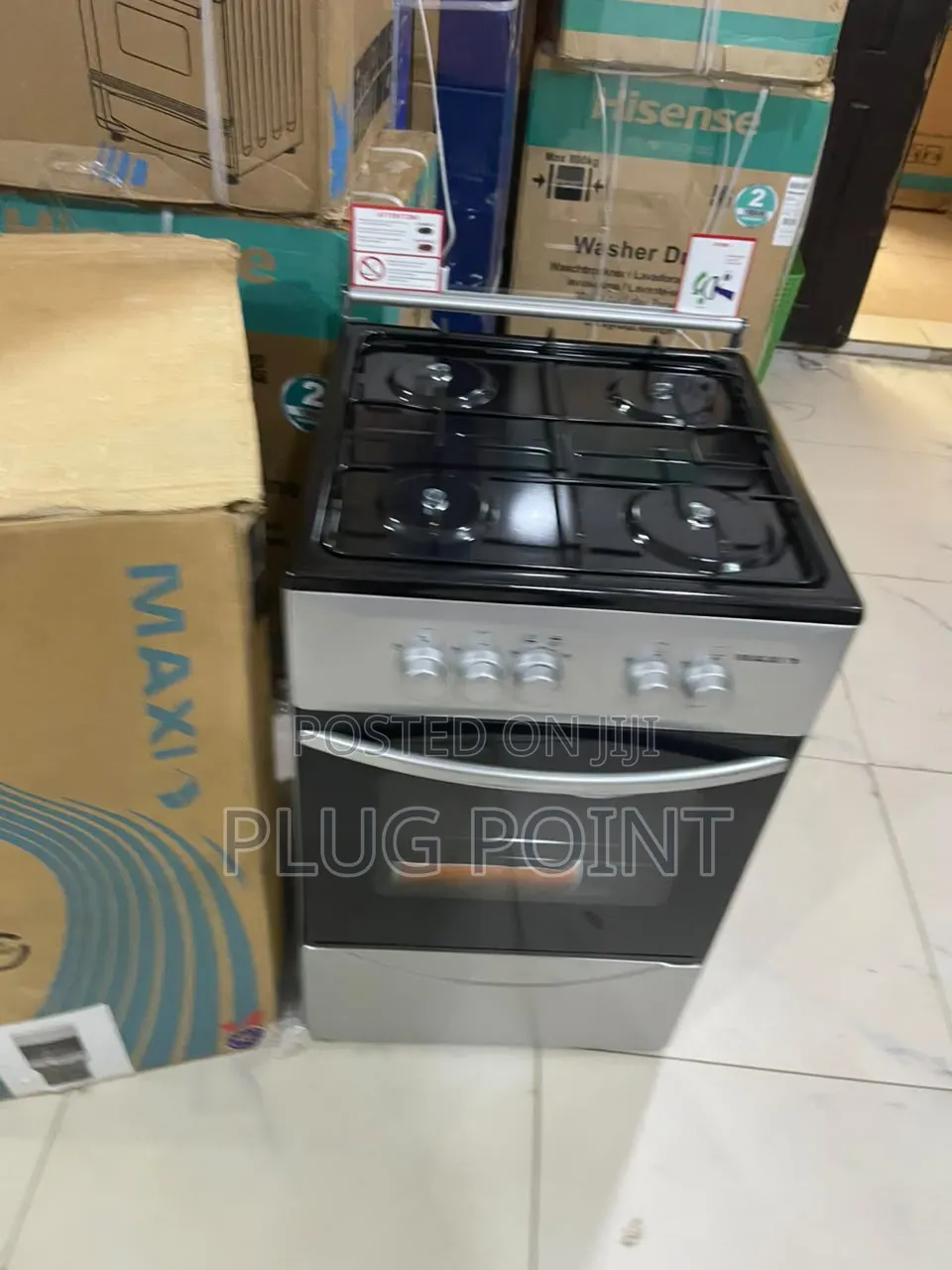 Maxi Black Grey 50x50 Gas Cooker With 4 Efficient Burners