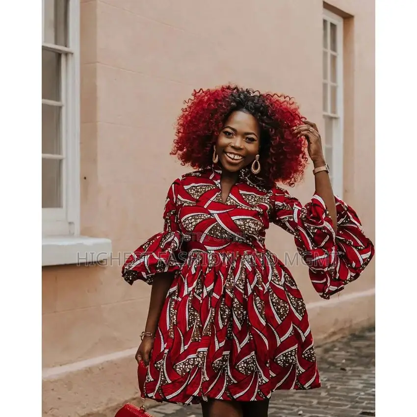 African v-Neck Dress