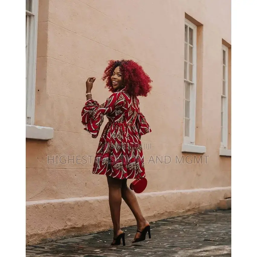 African v-Neck Dress