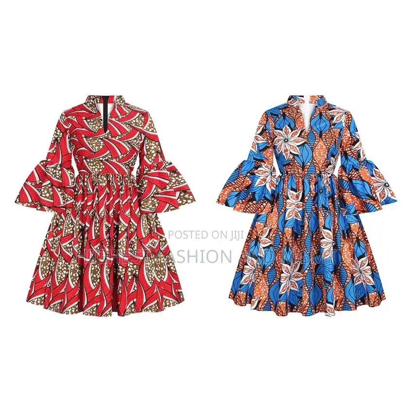 African v-Neck Dress