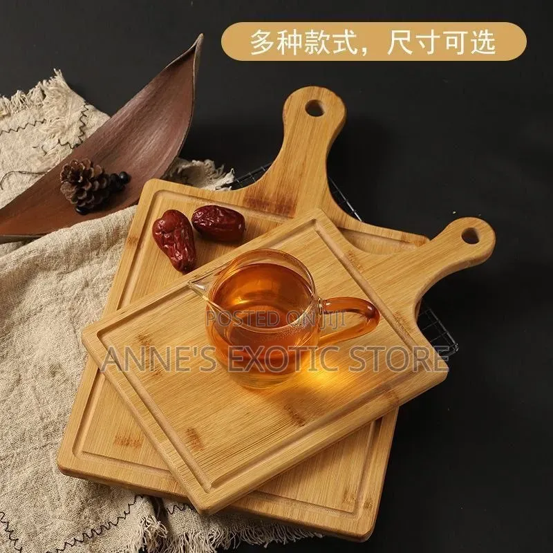 Bamboo Pizza Serving Board With Handle
