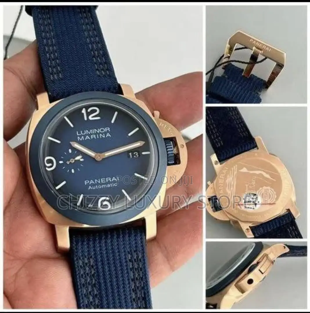 Luminor Quality Luxury Men Genuine Leather Automatic Engine Wristwatch