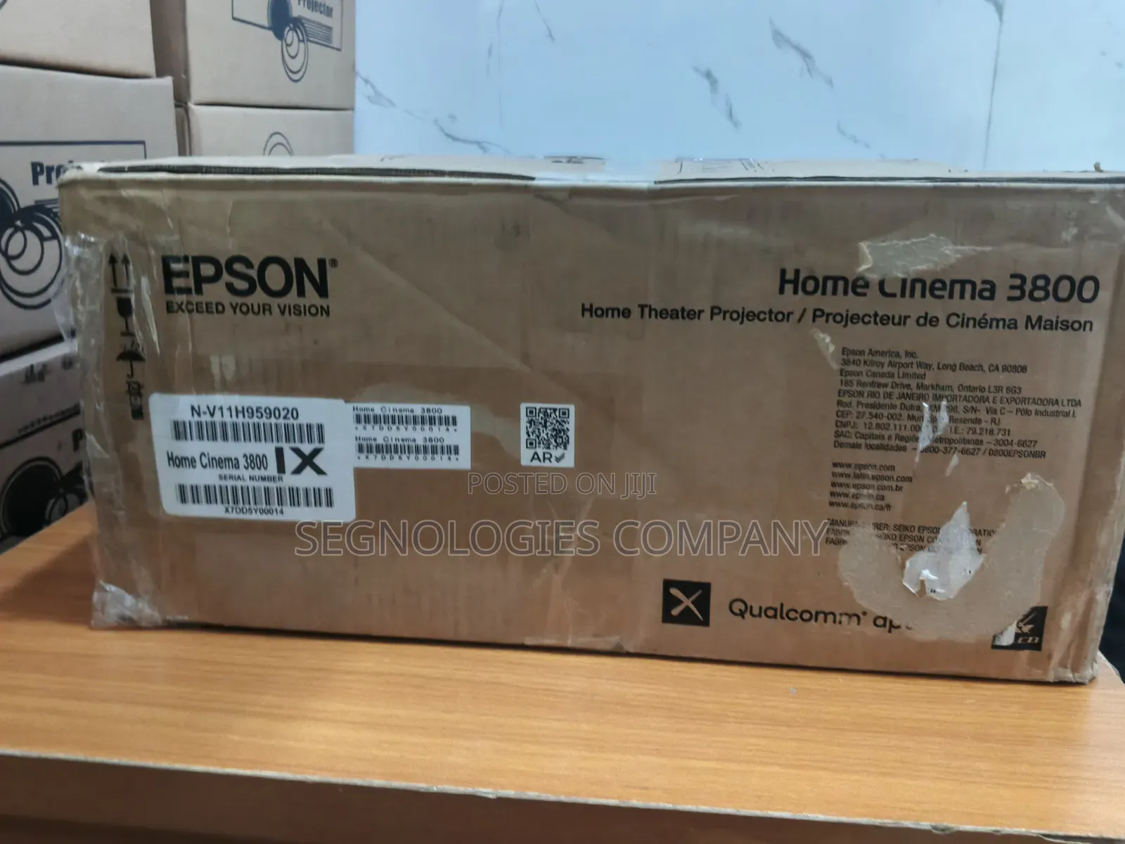Epson Home Cinema 3800 3000 Lumens Pro-Uhd
