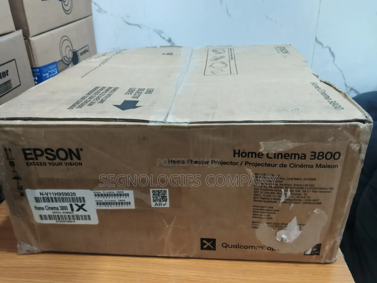Epson Home Cinema 3800 3000 Lumens Pro-Uhd