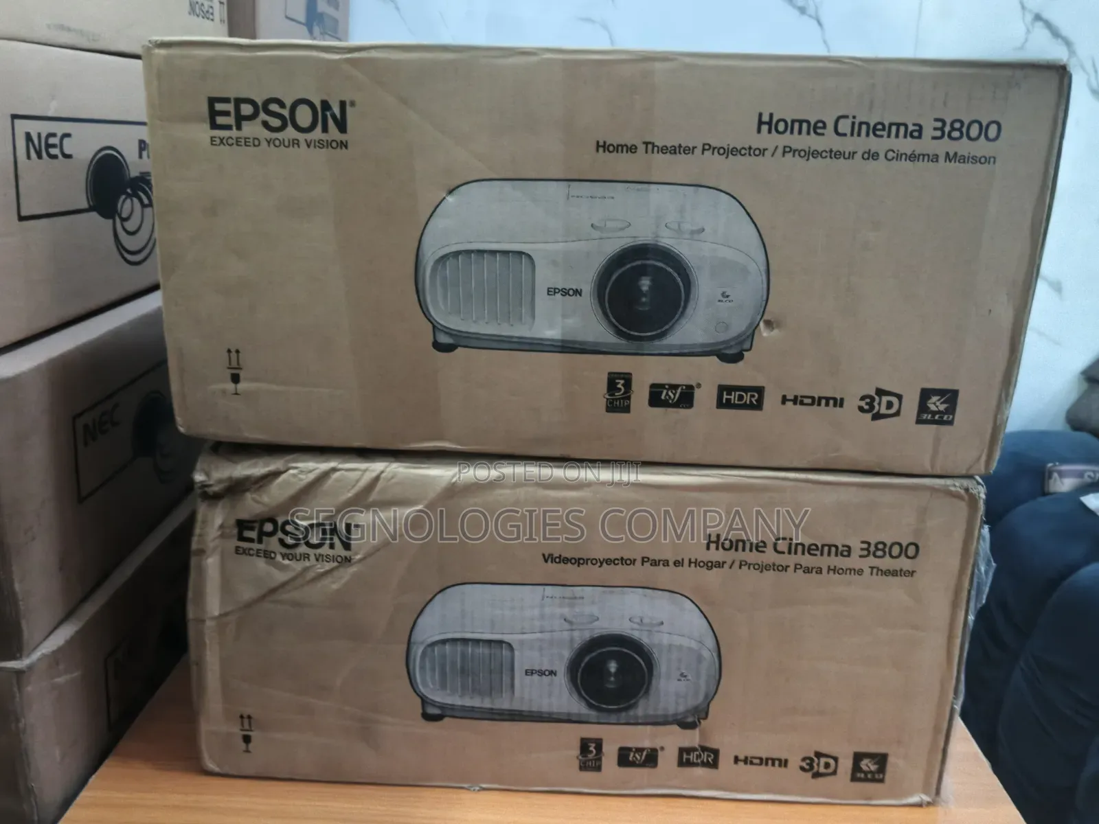 Epson Home Cinema 3800 3000 Lumens Pro-Uhd