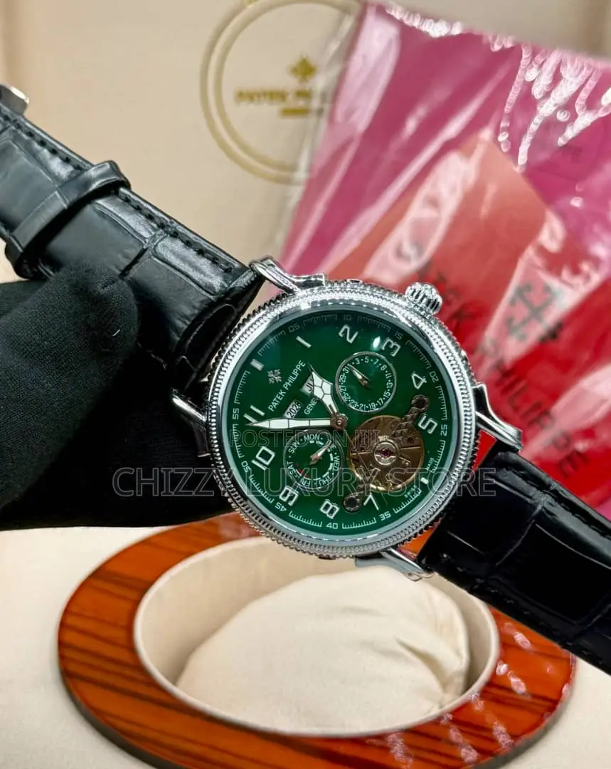 Patek Philippe Quality Men Genuine Leather Wristwatch