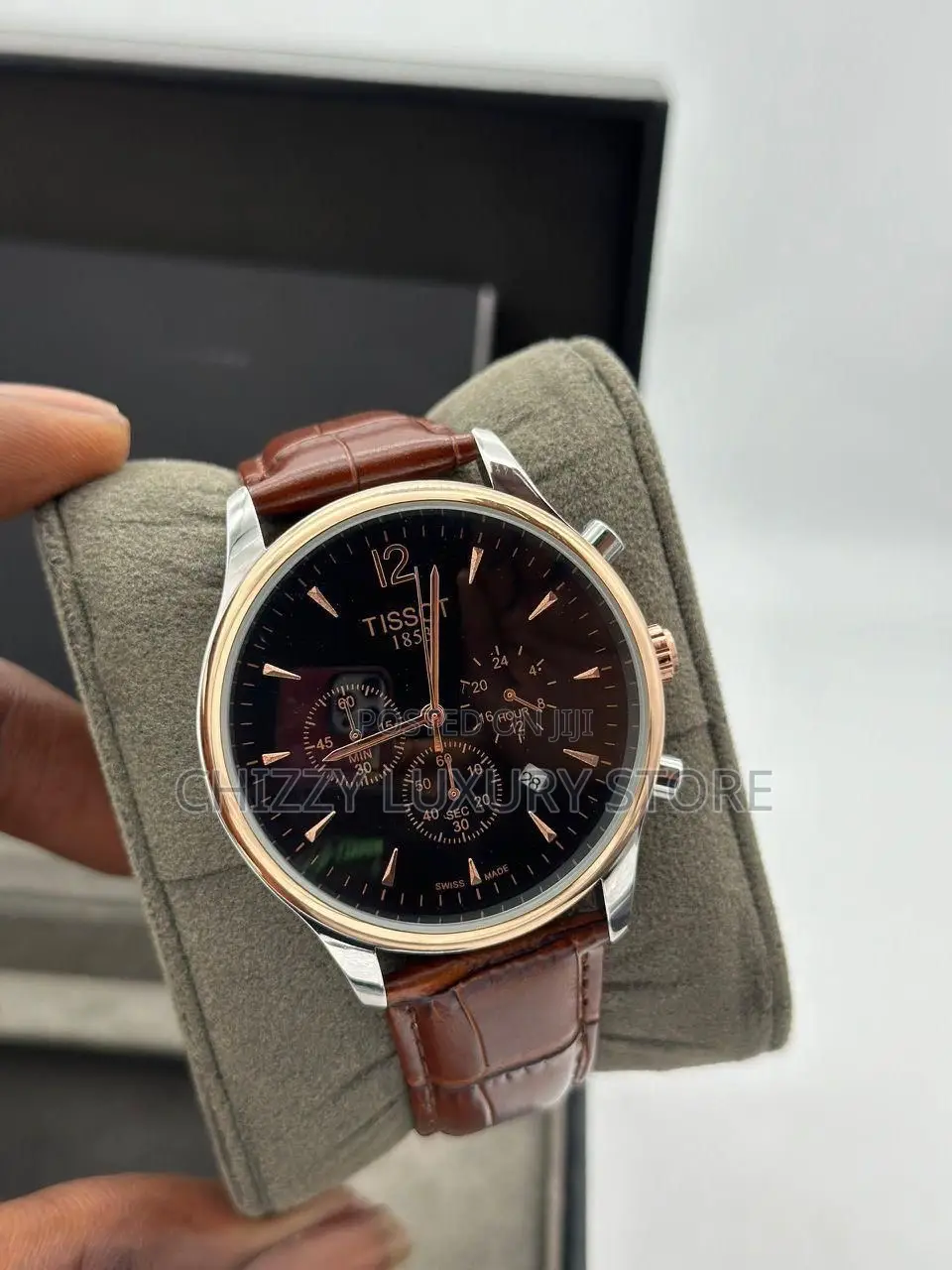 Tissot Quality Luxury Men Genuine Leather Wristwatch