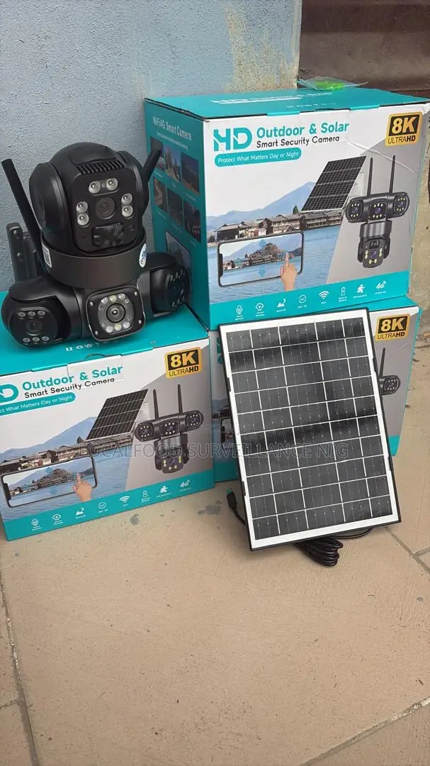 Solar-Powered Auto_tracking Complete 3 Lens CCTV Camera Ultra Hd