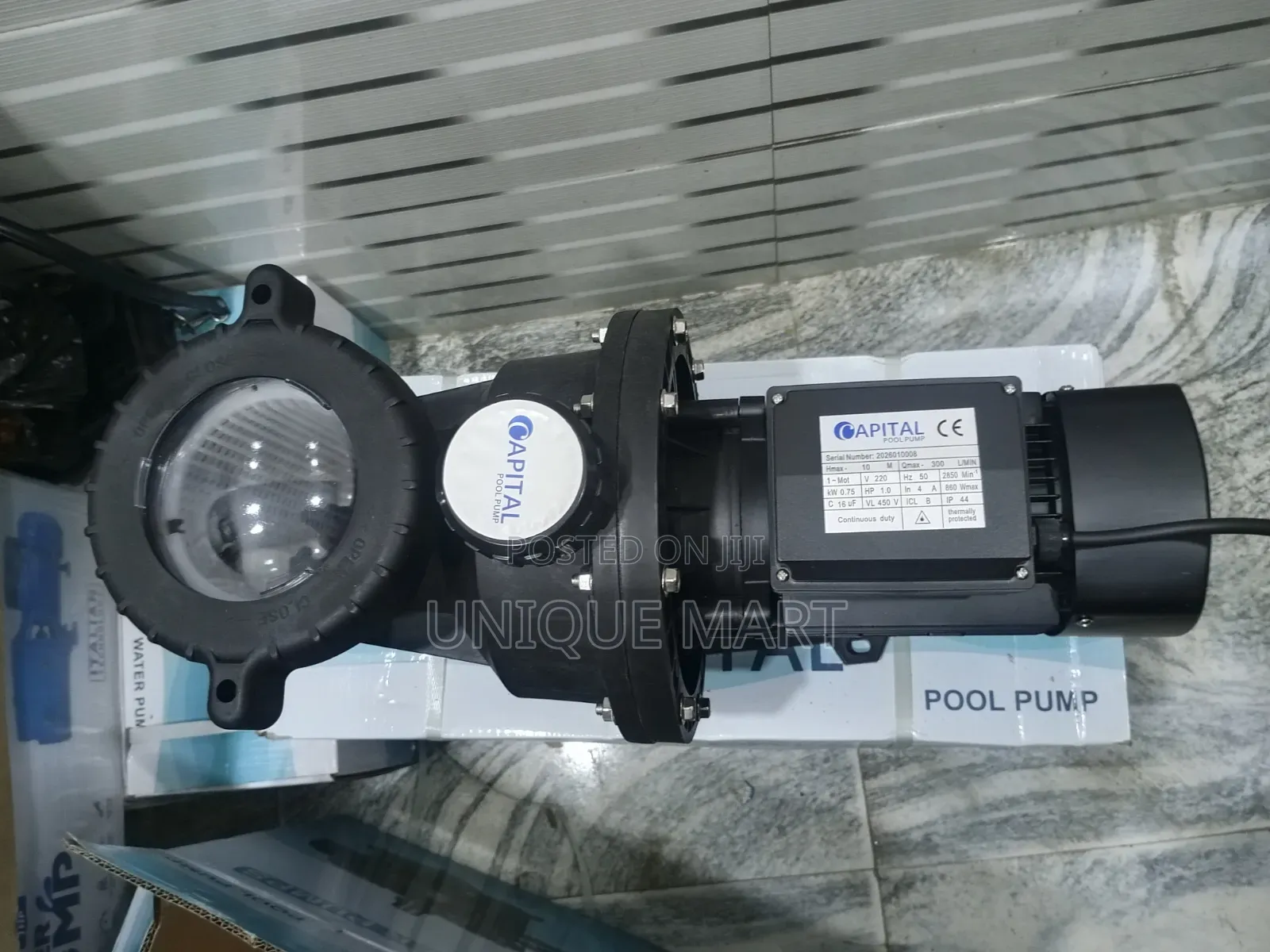 1hp Capital Swimming Pool Pump. 100% Copper Coil