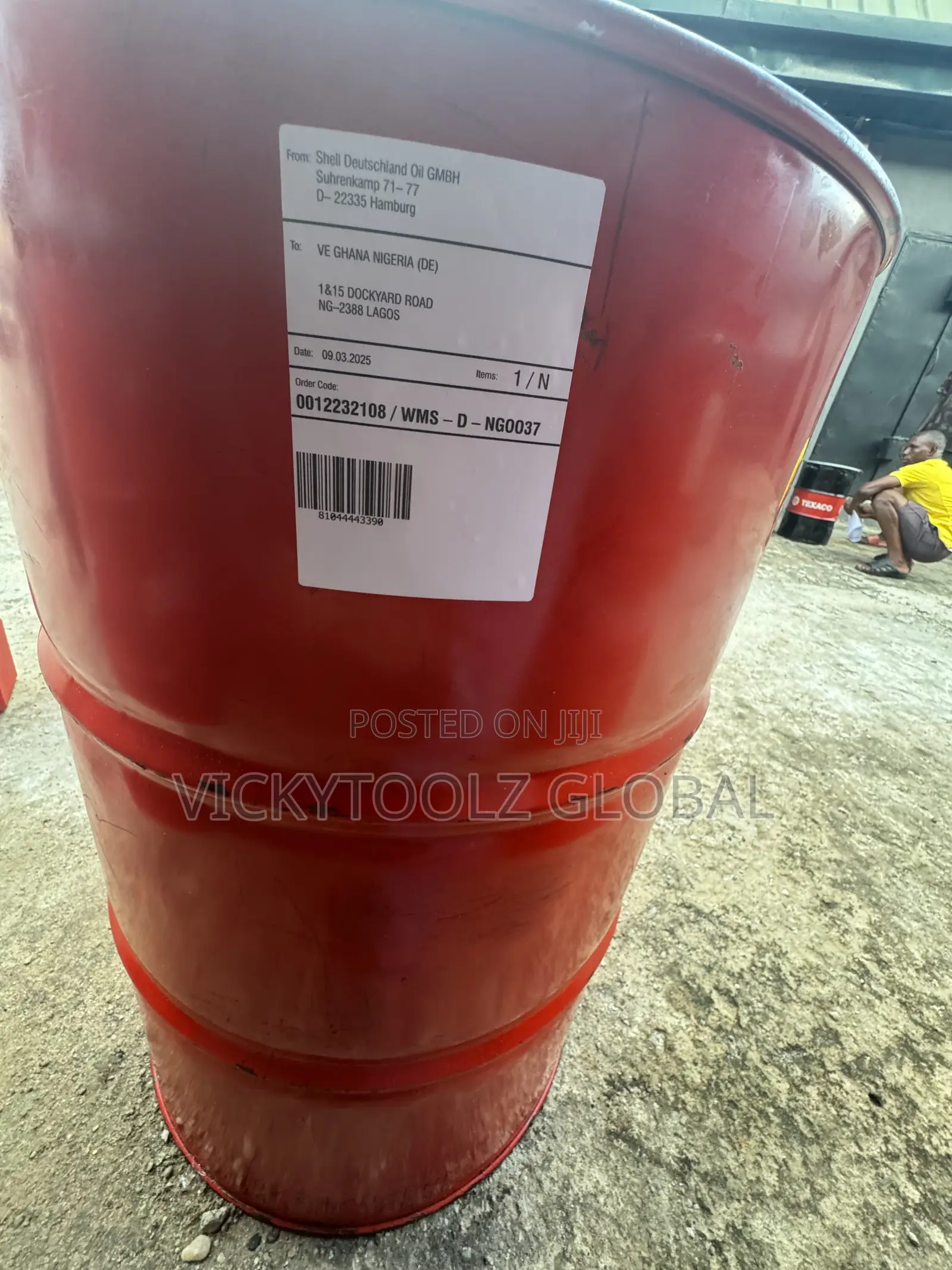 Shell Corena S4 P 68 Advanced Synthetic Air Piston Compressor Oil Drum