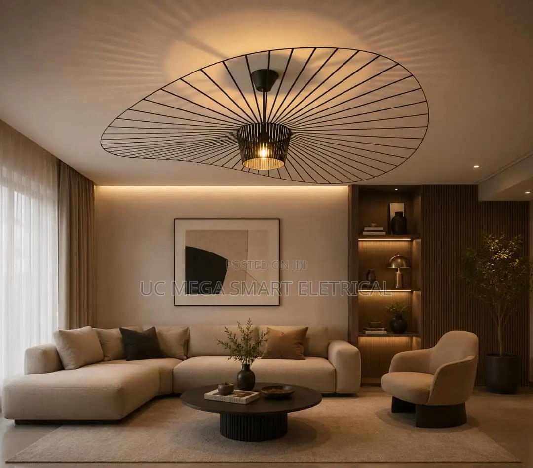 French Designer Straw Hat Chandelier Shop Living Room Restaurant Home