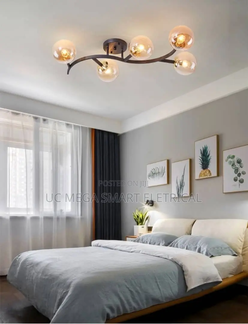 Glass Ball Branch Hanging Ceiling Chandelier Nordic Modern Led Living