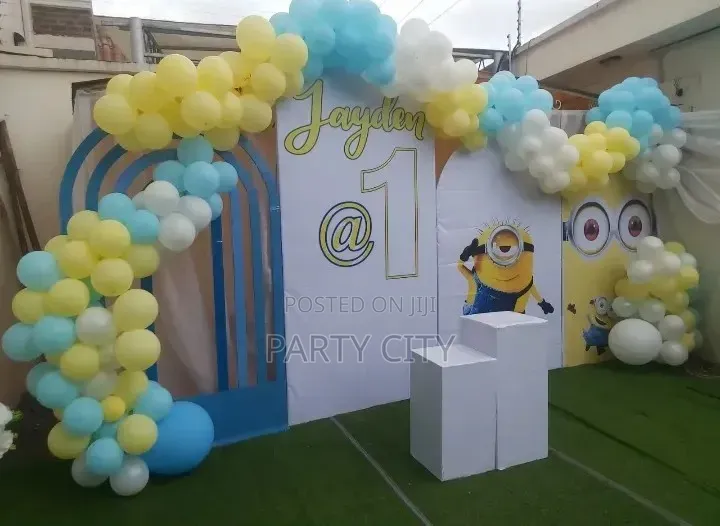 Kiddies Birthday Decorations, Clowns, Mc, Stilt Men , Games