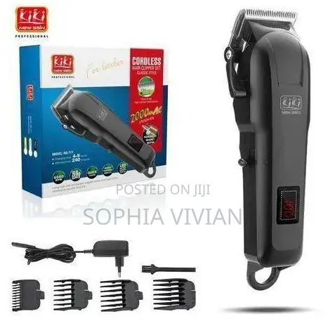 Brand New Kiki Professional Cordless Hair Clipper Set (Ng-888b)