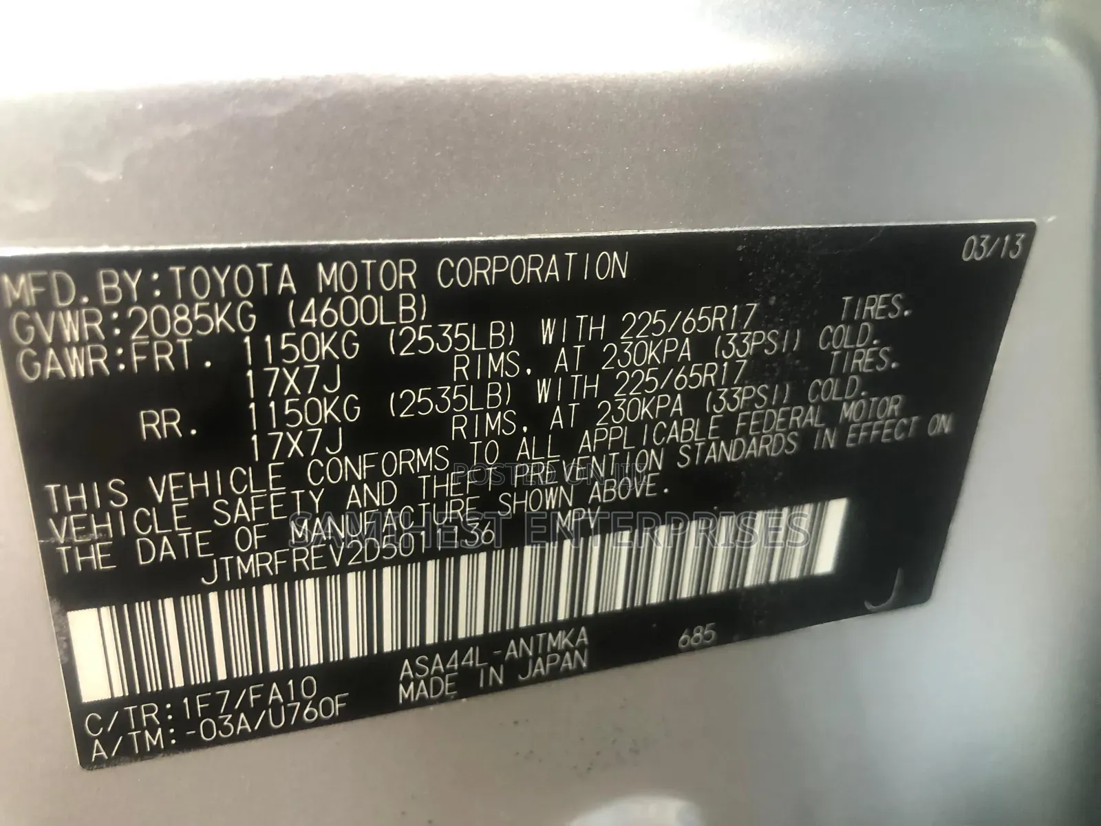 Toyota RAV4 2013 Silver