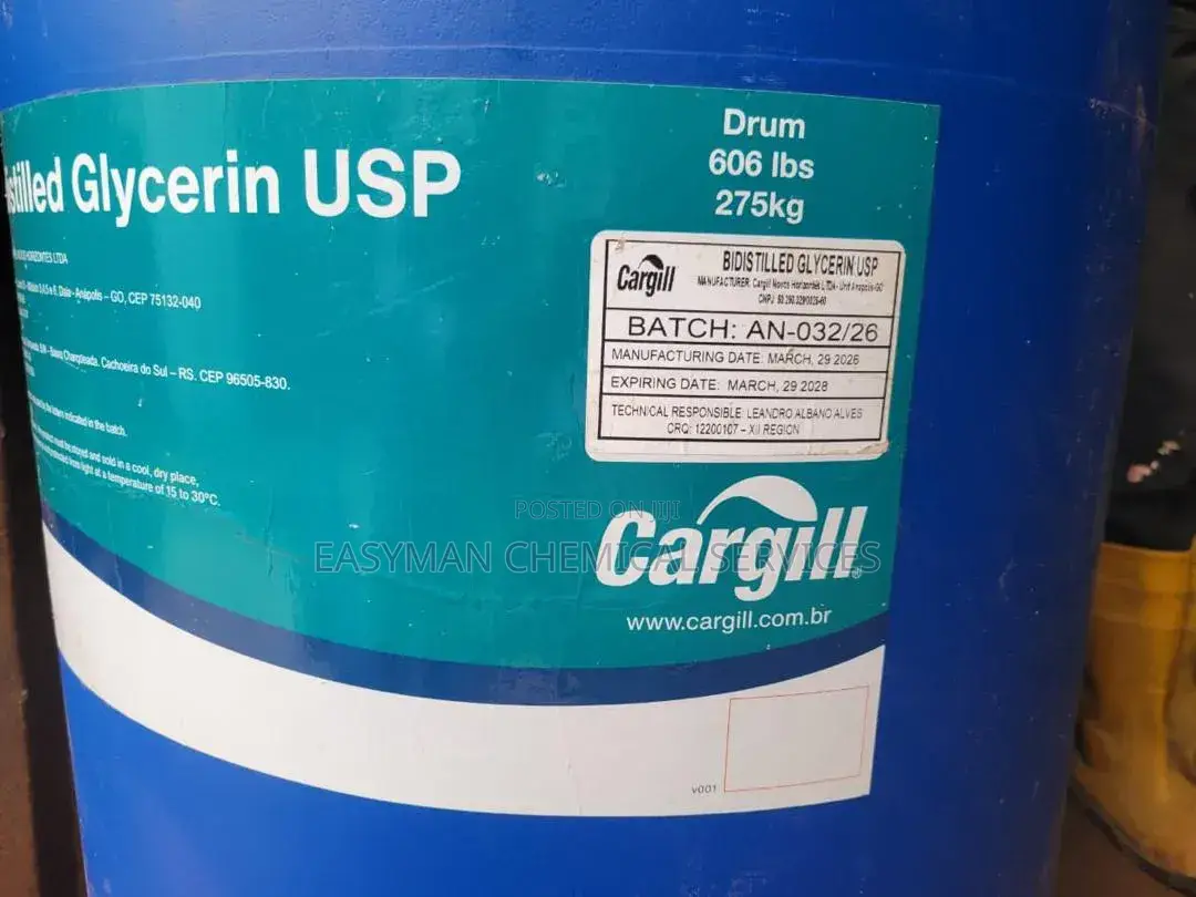 Glycerin Usp/Food Grade 99.5% – Bulk 275kg Drum