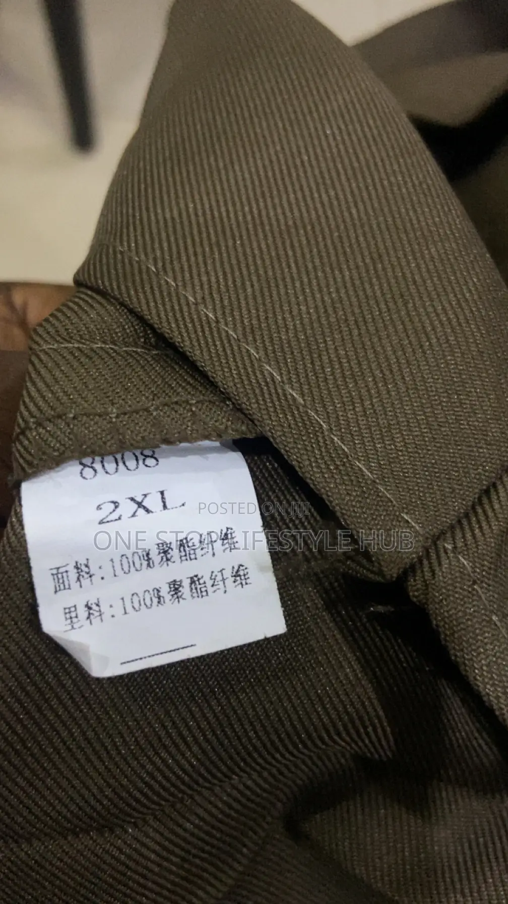 Khaki-Colored Pleated Mini Skirt
