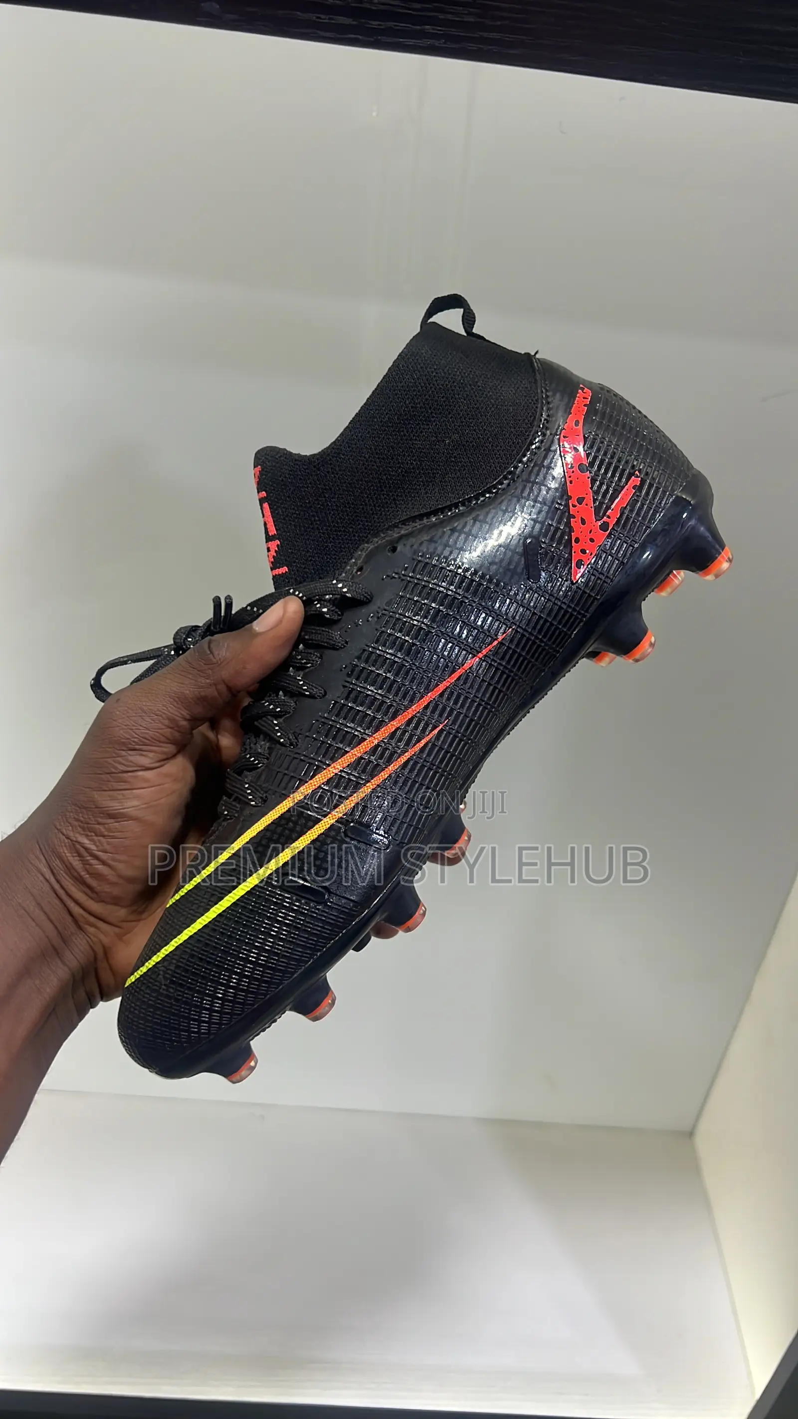 Black Quality Football Boots