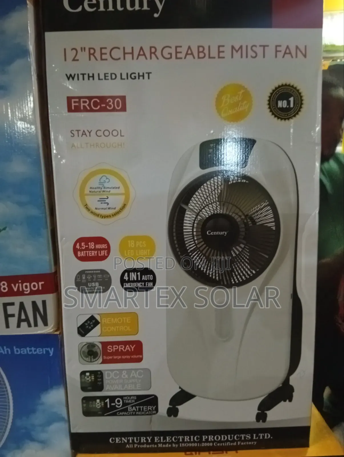 12 Inches Rechargeable Fan
