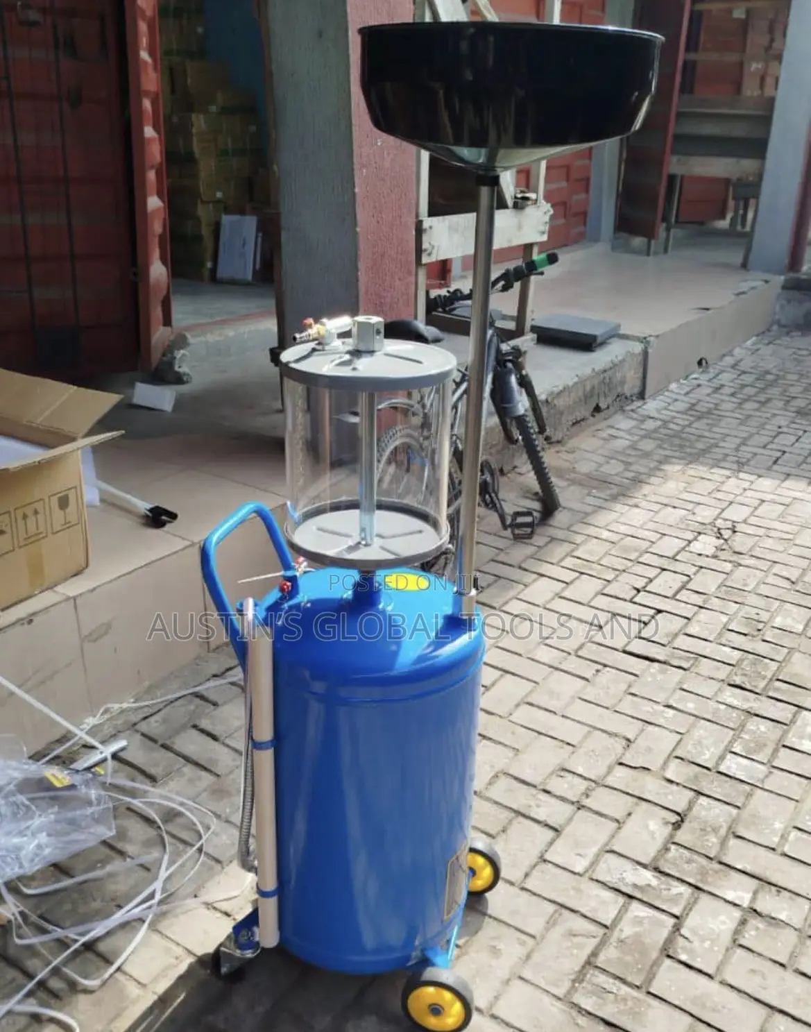 80-Liter Portable Pneumatic Waste Oil Drainer and Extractor