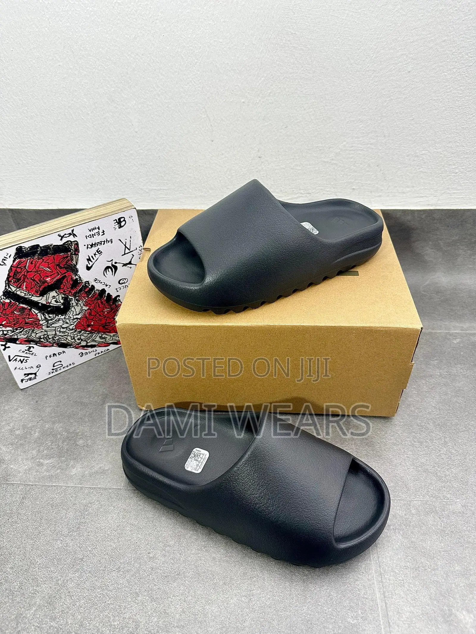 Yeezy Slides Black Ochre