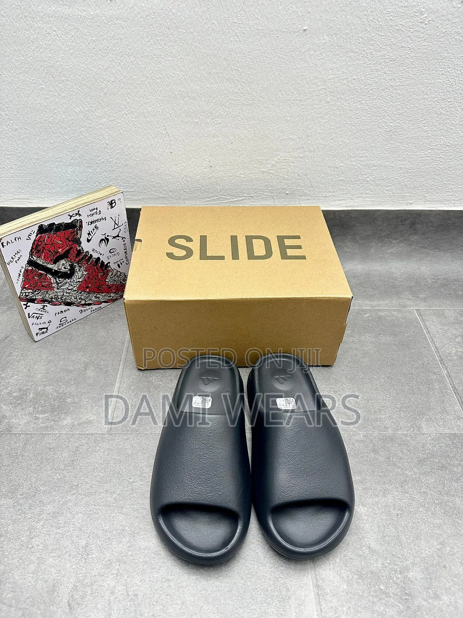 Yeezy Slides Black Ochre