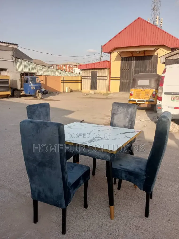 Brand New 4 Seaters Faux Marble Dinning Set