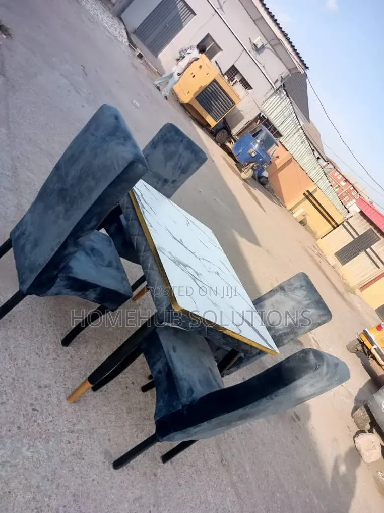 Brand New 4 Seaters Faux Marble Dinning Set