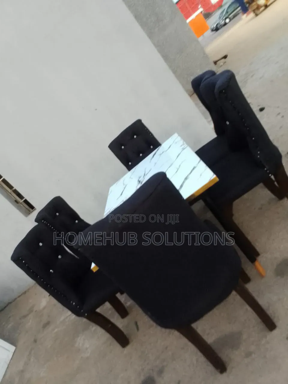 6 Seaters Faux Marble Dinning Set