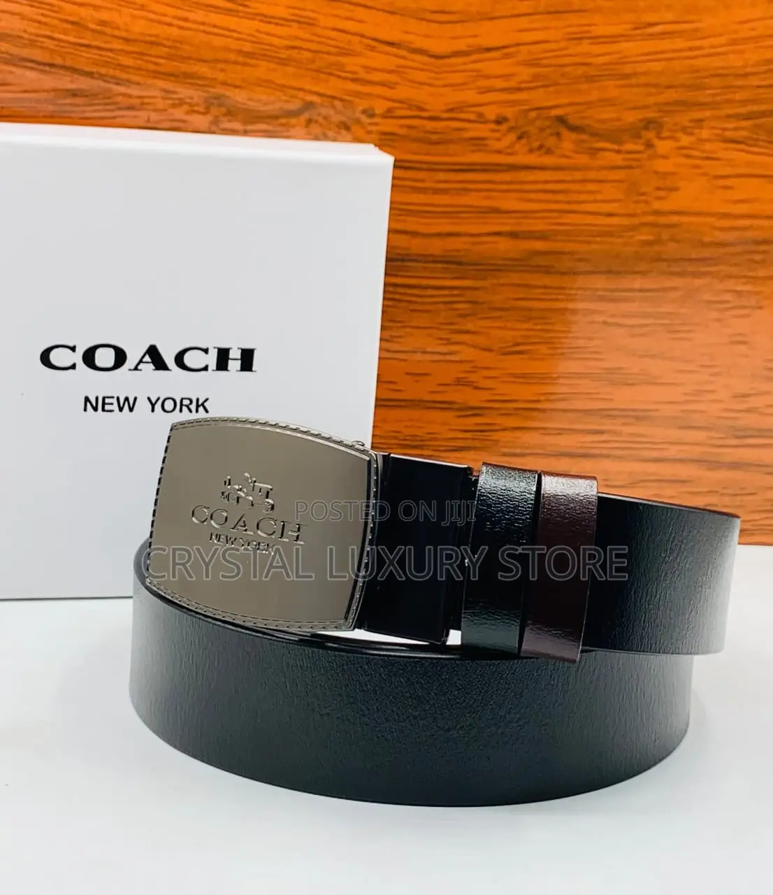 Coach Quality Luxury Men Genuine Leather Belt