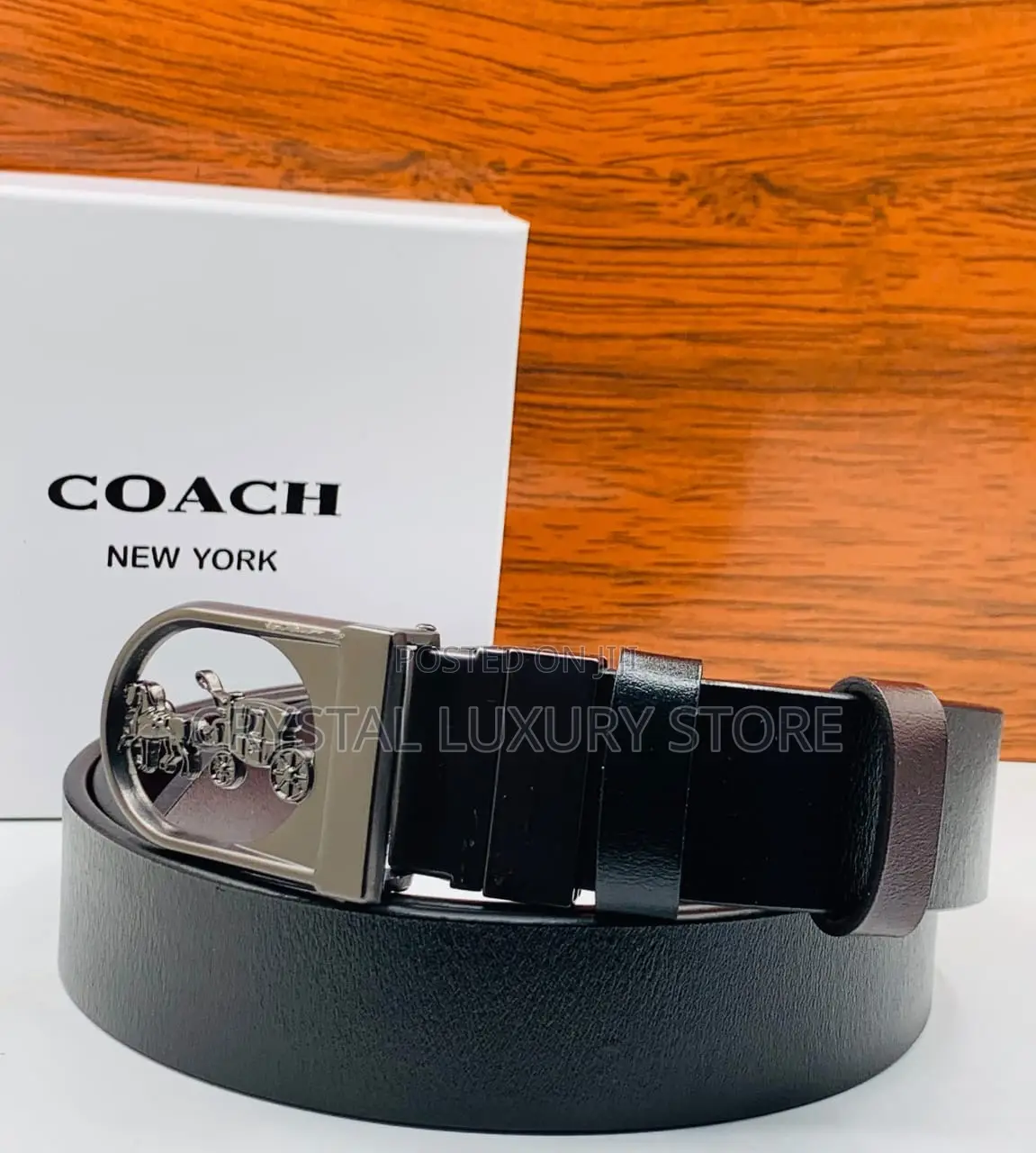 Coach Quality Luxury Men Genuine Leather Belt