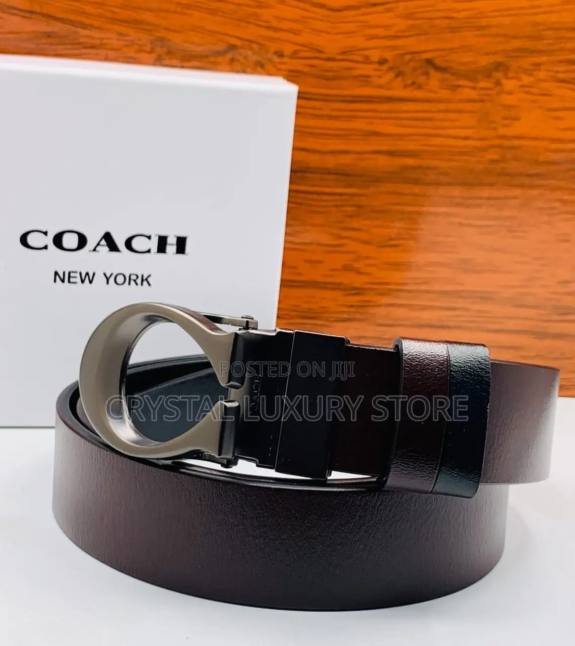 Coach Quality Luxury Men Genuine Leather Belt