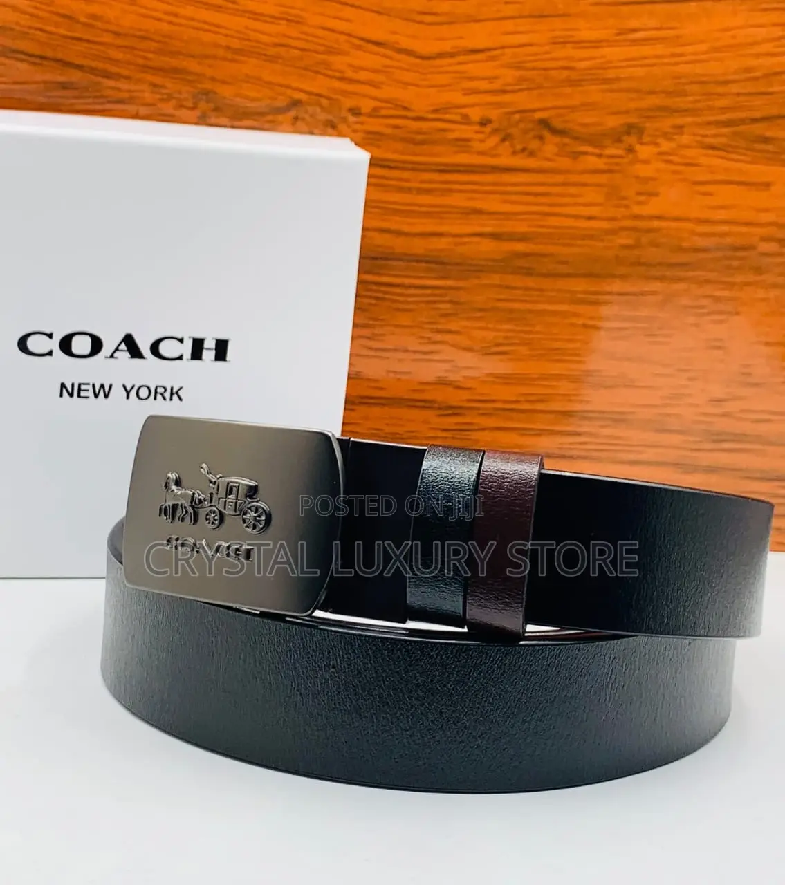 Coach Quality Luxury Men Genuine Leather Belt